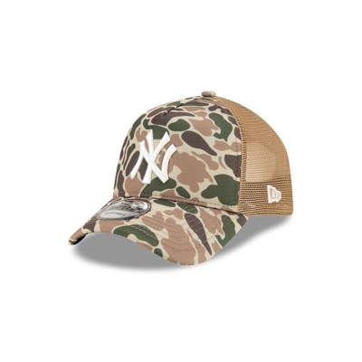 New York Yankees Gorra | New Era MLB Duck Camo A-frame 9forty Snapback Cap Mexico - Verdes